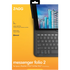 GUNMANSA ZAGG Keyboard Messenger Folio 2-Apple-iPad 10.2/10.5-Charcoal-UK, UK English