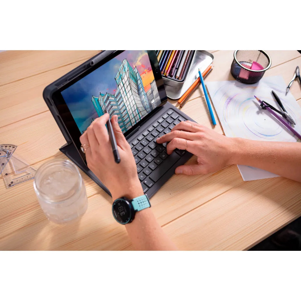 GUNMANSA ZAGG Keyboard Messenger Folio 2-Apple-iPad 10.2/10.5-Charcoal-UK, UK English