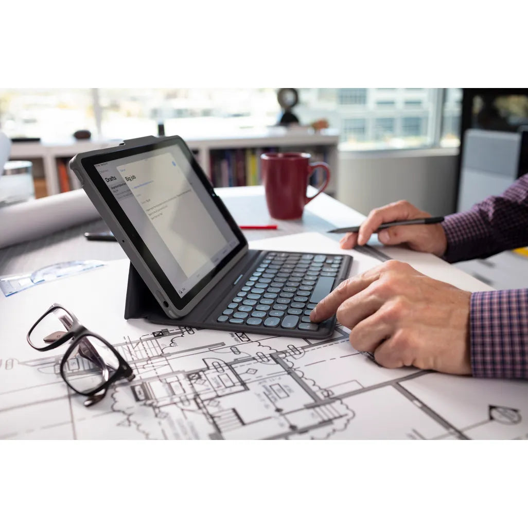 GUNMANSA ZAGG Keyboard Pro Keys-Apple-iPad 10.9-Black/Grey-UK, UK English, Apple