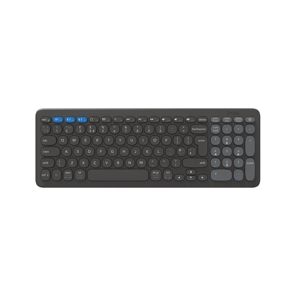GUNMANSA ZAGG Pro Keyboard 15, Wireless, Bluetooth, QWERTY, Black