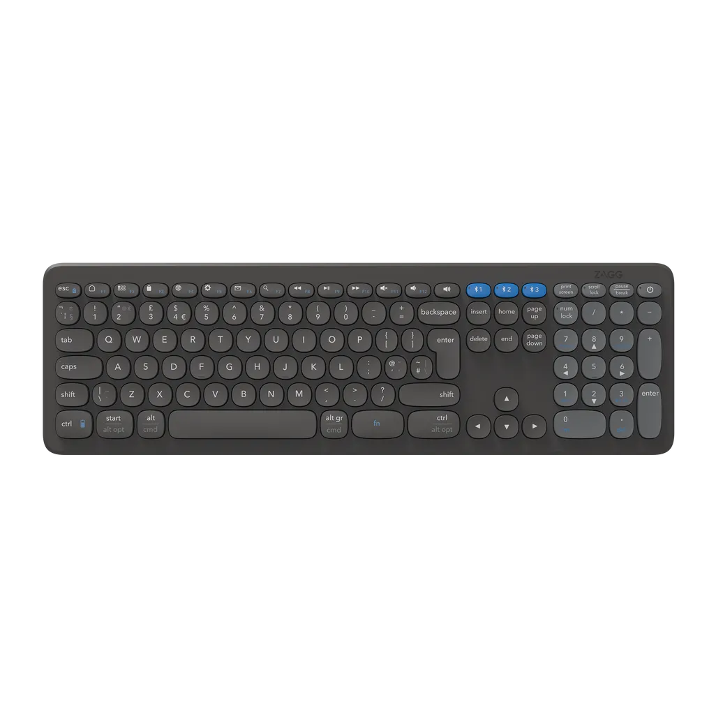 GUNMANSA ZAGG Pro Keyboard 17, Full-size (100%), Wireless, Bluetooth, QWERTY, Black