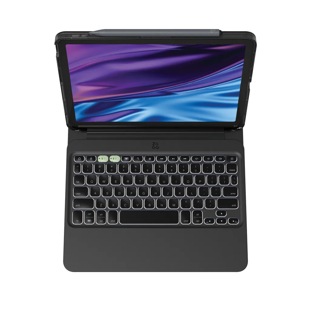 GUNMANSA ZAGG Pro Keys 2, QWERTY, UK English, Apple, iPad Air 11 (M2), Black, 27.9 cm (11")