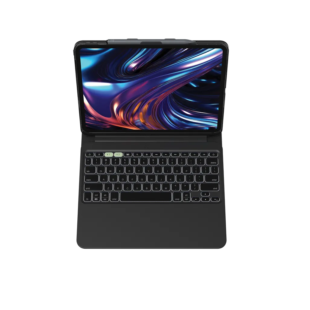 GUNMANSA ZAGG Pro Keys 2, QWERTY, UK English, Apple, iPad Pro 13 (M4), Black, 33 cm (13")