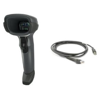GUNMANSA Zebra Scanner DS4608-SR Black with Stand USB KIT: DS4608-SR00007ZZWW; CBA-U21-S07ZBR Shielded USB Cable; 20-71043-04R Stand