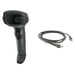 GUNMANSA Zebra Scanner DS4608-SR Black with Stand USB KIT: DS4608-SR00007ZZWW; CBA-U21-S07ZBR Shielded USB Cable; 20-71043-04R Stand
