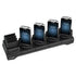 GUNMANSA Zebra TC51/56 5-Slot Charge Only Cradle with 4-Slot Spare Battery Charger; charges up to 4 devices and up to 4 spare batteries.