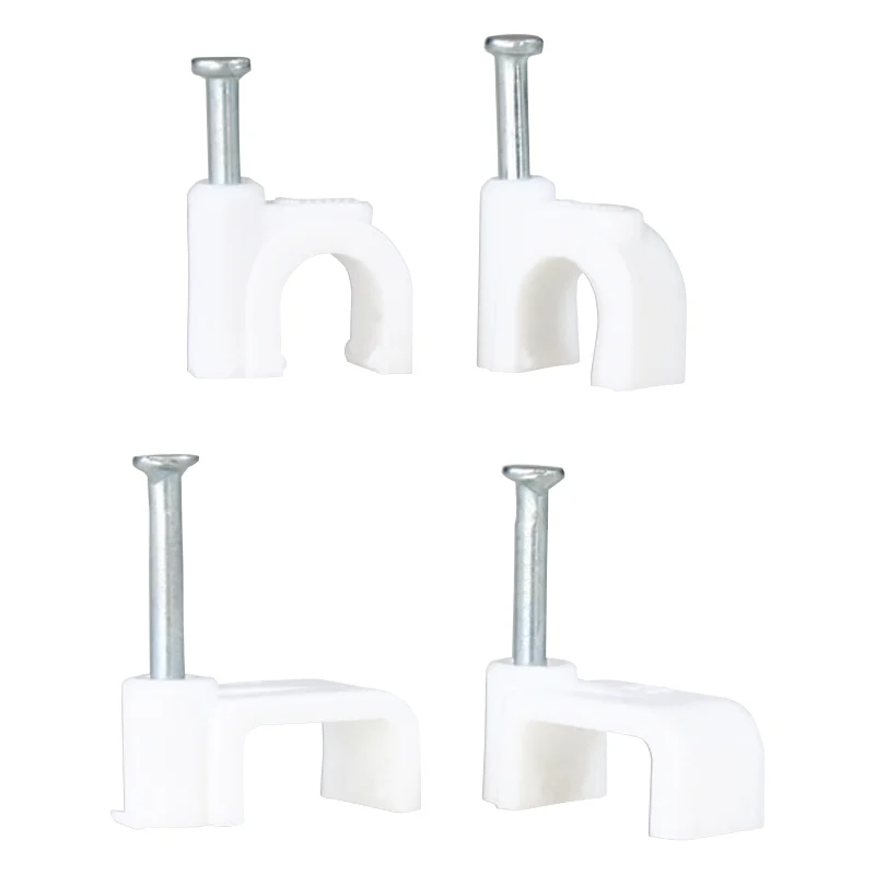 Hellermann Tyton Cable Clips, Round (White)