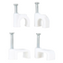 Hellermann Tyton Cable Clips, Round (White)
