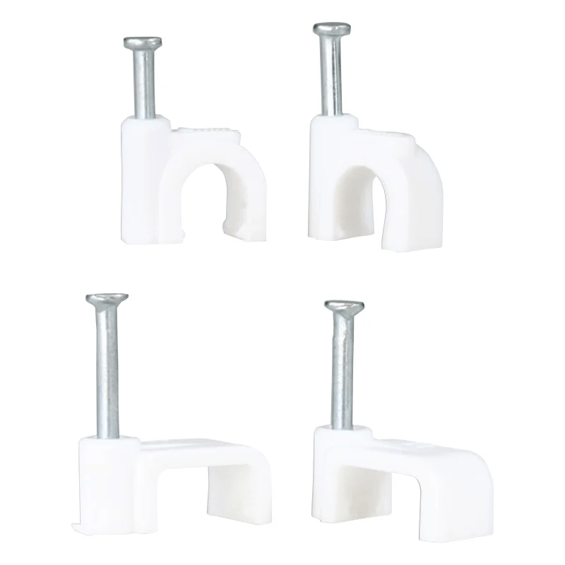 Hellermann Tyton Cable Clips, Round (White)