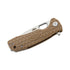 HONEY BADGER Honey Badger Tan Flipper Knife Medium- Hb1012
