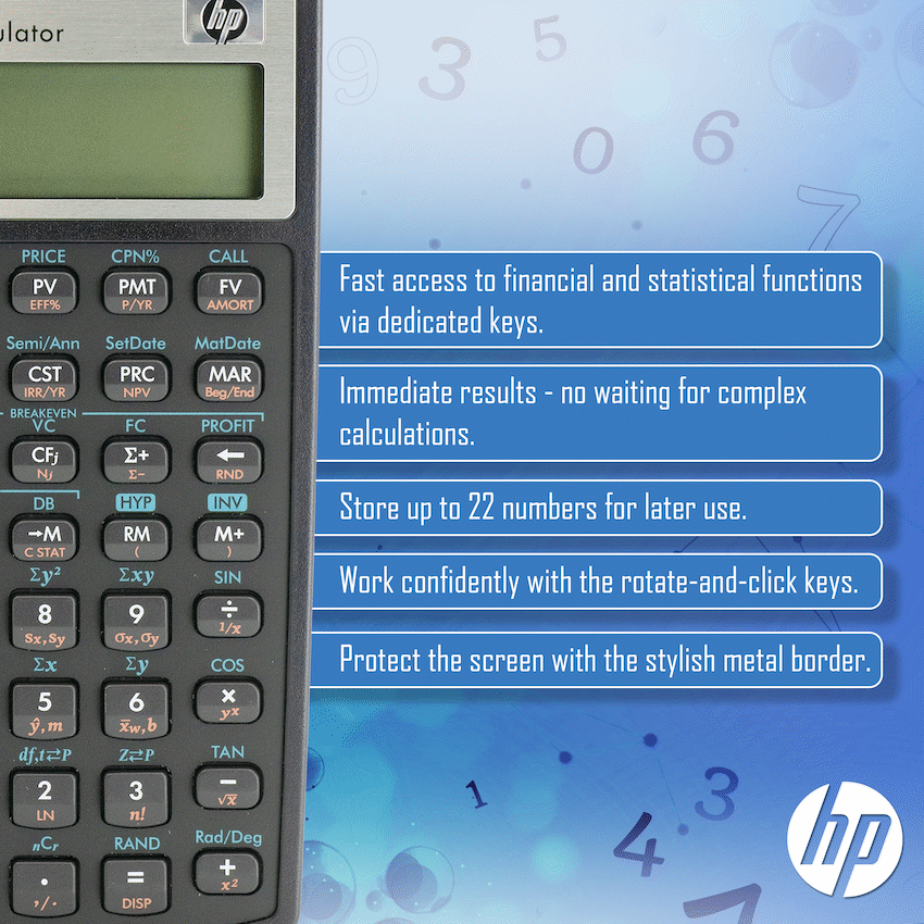 HP Education and learning HP 10Bii+ - Business Calculator (Algebraic) - Non-Programmable