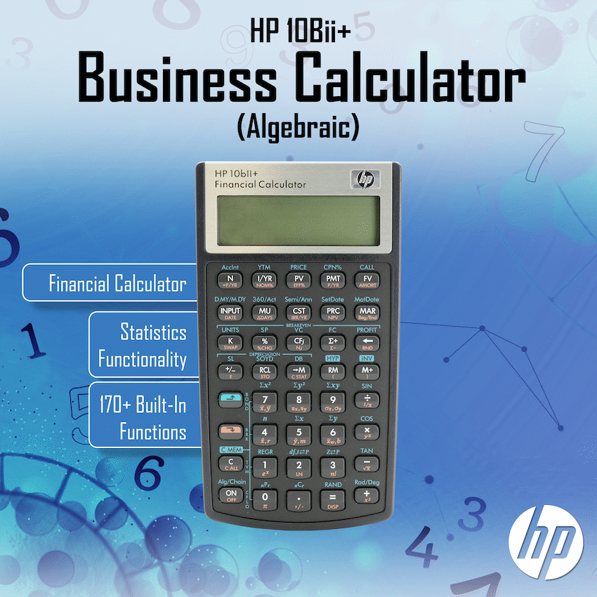 HP Education and learning HP 10Bii+ - Business Calculator (Algebraic) - Non-Programmable