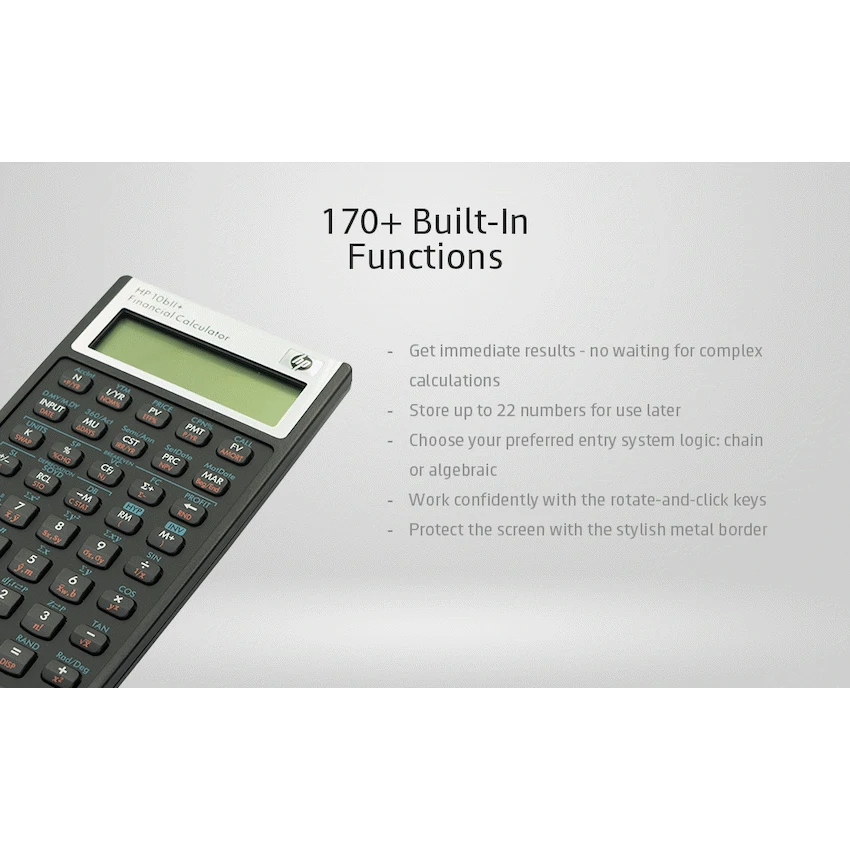 HP Education and learning HP 10Bii+ - Business Calculator (Algebraic) - Non-Programmable