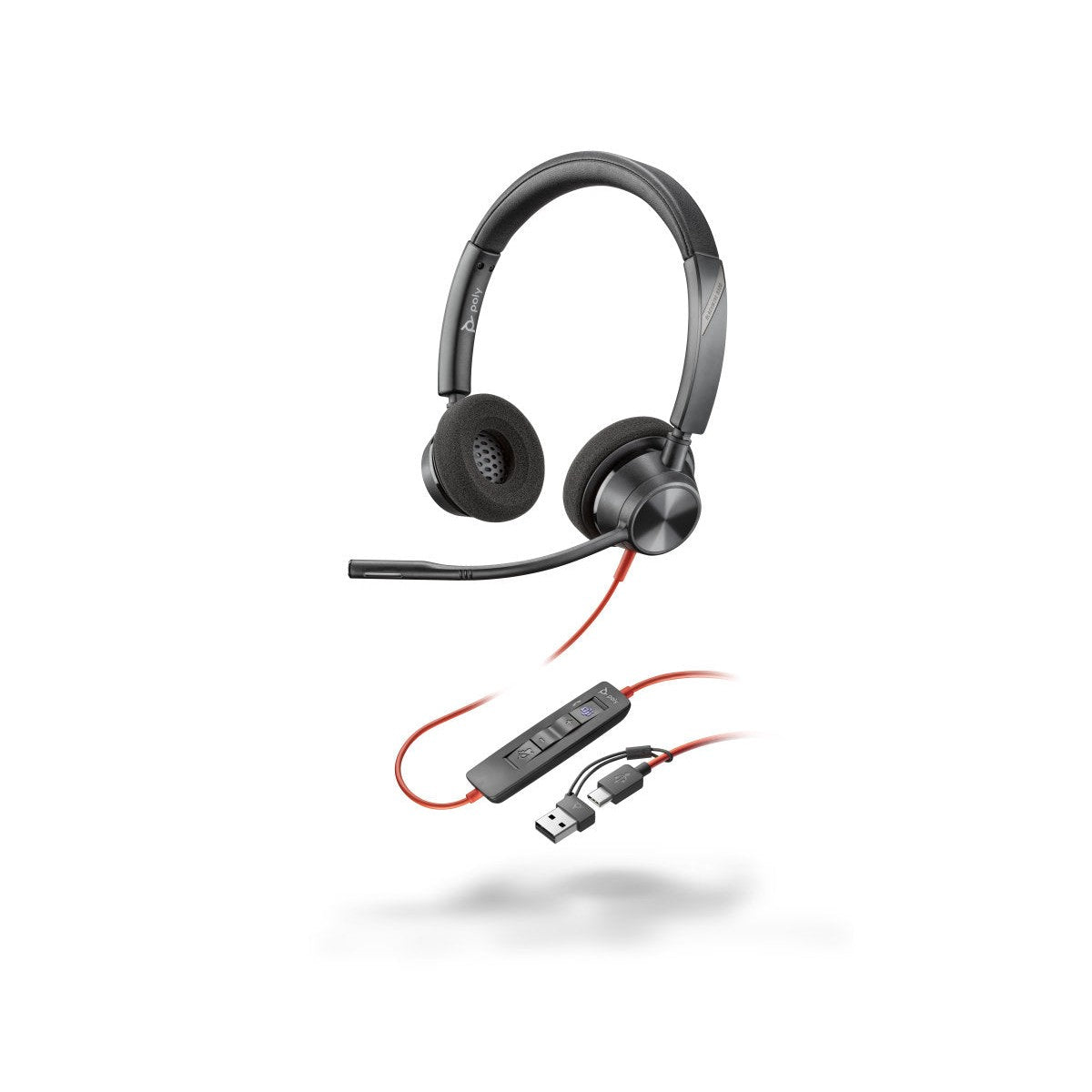 HP Poly Blackwire 3320 USB-A+C Headset
