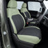 iCAUR V23 Premium Luxury Car Seat Covers - Front & Rear Full Set (Black & Green)
