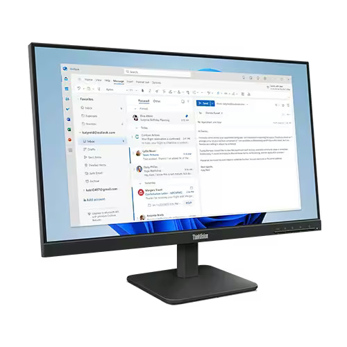 LENOVO ThinkVision S24-4e|24'' FHD IPS|100hz|Internal Power Supply|1xHDMI|1xVGA|HDMI Cable Incl|Tilt stand|BLACK|VESA MOUNT