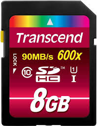 TRANSCEND 8GB SDHC UHS-I CLASS10 CARD - ULTIMATE