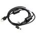 Zebra DC power cord used to power single-slot cradles or four-slot battery chargers when using level VI efficiency power supply