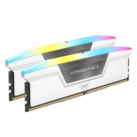Corsair VENGEANCE RGB DDR5 32GB (2 x 16GB) DDR5 6000 CL38-44-44-96 1.35V Intel XMP & AMD EXPO - White