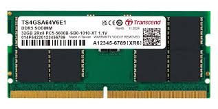 TRANSCEND 32GB DDR5-5600 Unbuffered NOTEBOOK SO-DIMM 2RX8 CL46