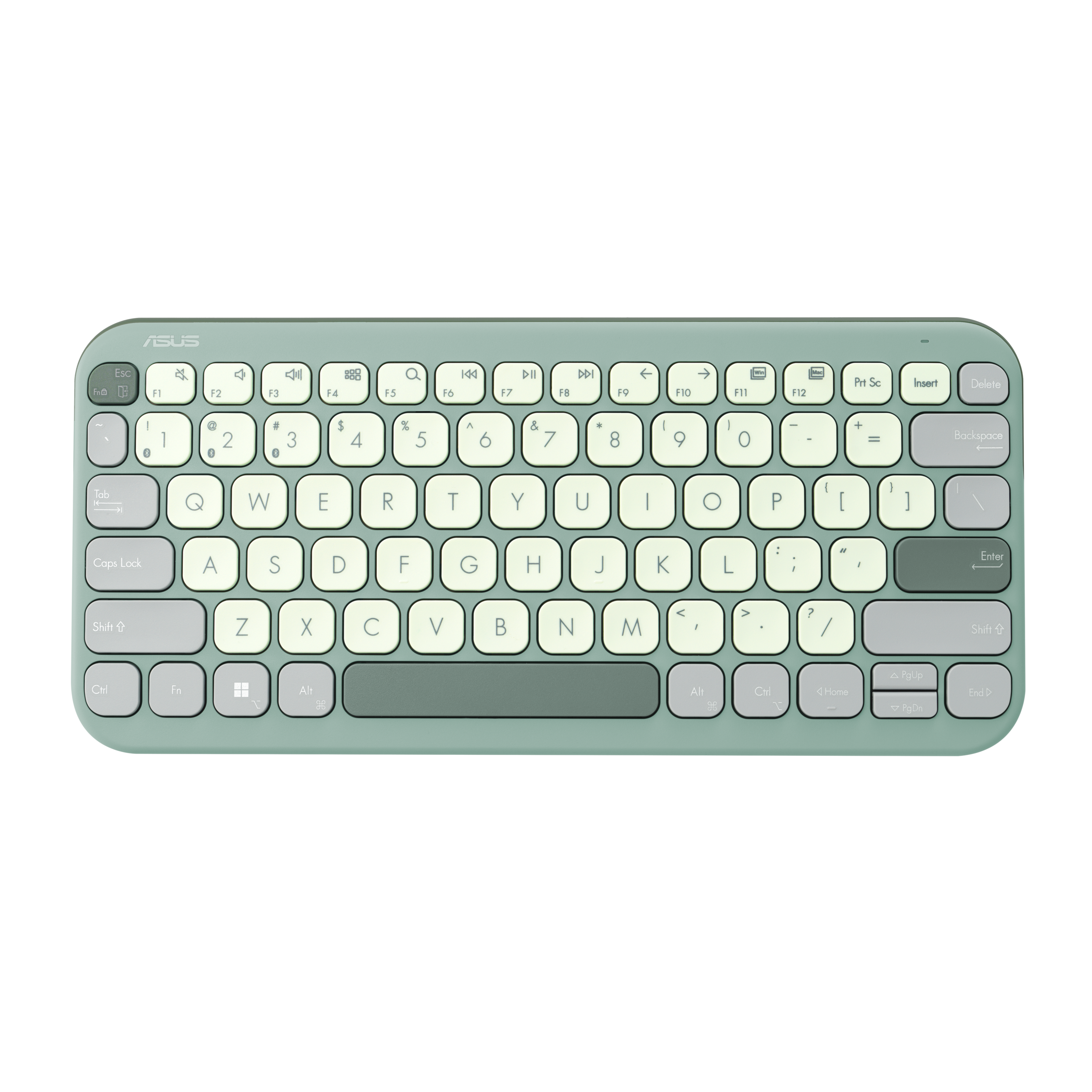 ASUS Marshmallow Keyboard KW100|Bluetooth 5.0|Green Tea Latte|Compact|Ultrathin wireless Bluetooth keyboard