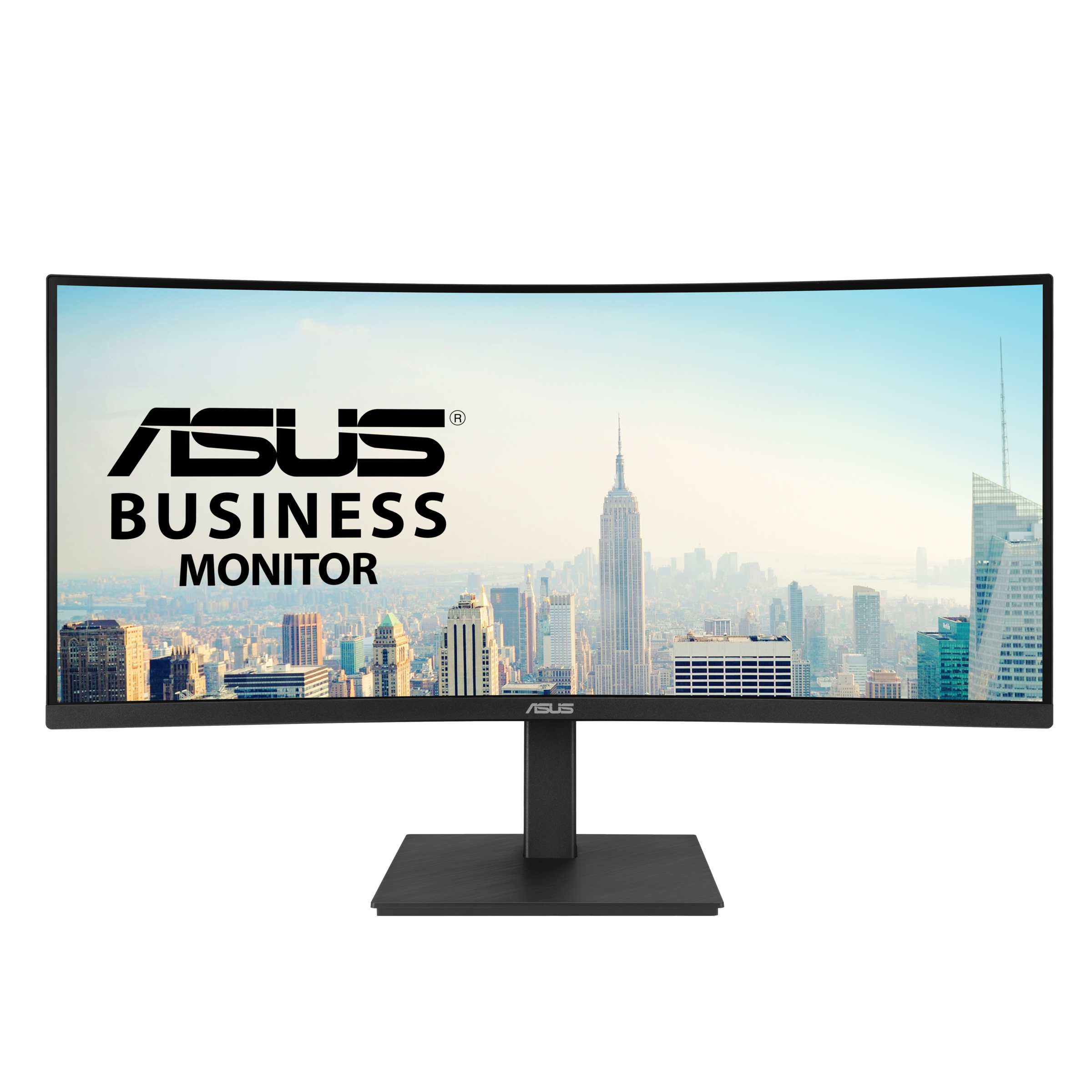 ASUS VA34VCPSR Docking Monitor – 34 inch; WQHD (3440x1440); 1500R Curvature; Frameless; USB-C PD 96W; RJ45; USB hub; Low Blue Li