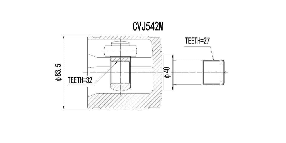 Inner CV Joint Honda CR-V III 2.0 i-Vtec,Civi (Right Front) - Cvj542M