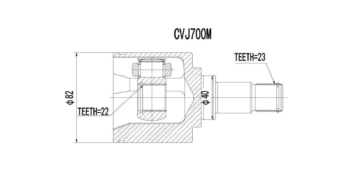 Inner CV Joint Ford Escort 1.3L,1.6L,Xr3,Bantam,Rustler 1981-1994