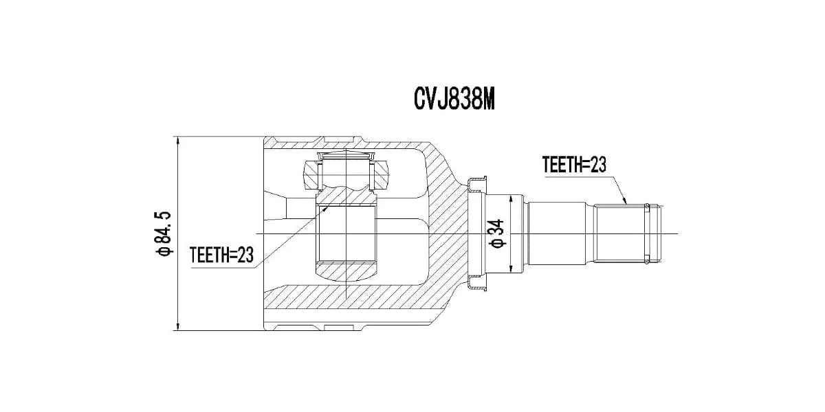 Inner CV Joint Toyota Corolla Saloon E12 & Toyota Auris - CVJ838M