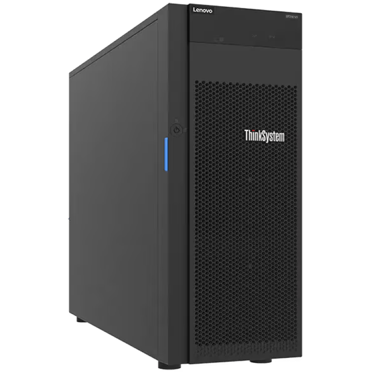 INTEL Lenovo Server ST250 V3 - 1x Intel Xeon E-2434 4C 55W 3.4Ghz 1x 16GB DDR5 4800Mhz (1Rx8) ECC UDIMM 1x 4TB 3.5" 7.2k SATA HDD 1x 480GB 3.5" SATA SSD 1x BC 57414 10/25GbE SFP28 2-port PCIe 2x 1GB Eth 1x 800W PSU 3Yr on-site CRU