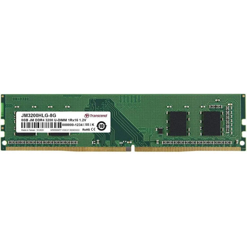 TRANSCEND JET MEMORY 8GB DDR4-3200 Desktop DIMM 1RX16 1GX16 CL22