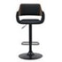 Walnut PU Black Wood Bar Stool - JY3060X-L