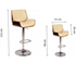 Walnut Cream Wood Barstool - JY-1087W