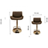 Jost Grey Oak Brown FPU-10 Barstool - JY1087