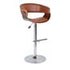 Walnut Brown With Stainless Steel Legs Wood Barstool - JY-1953