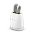 Smeg White Retro Knives Block Set - KBSF02WH