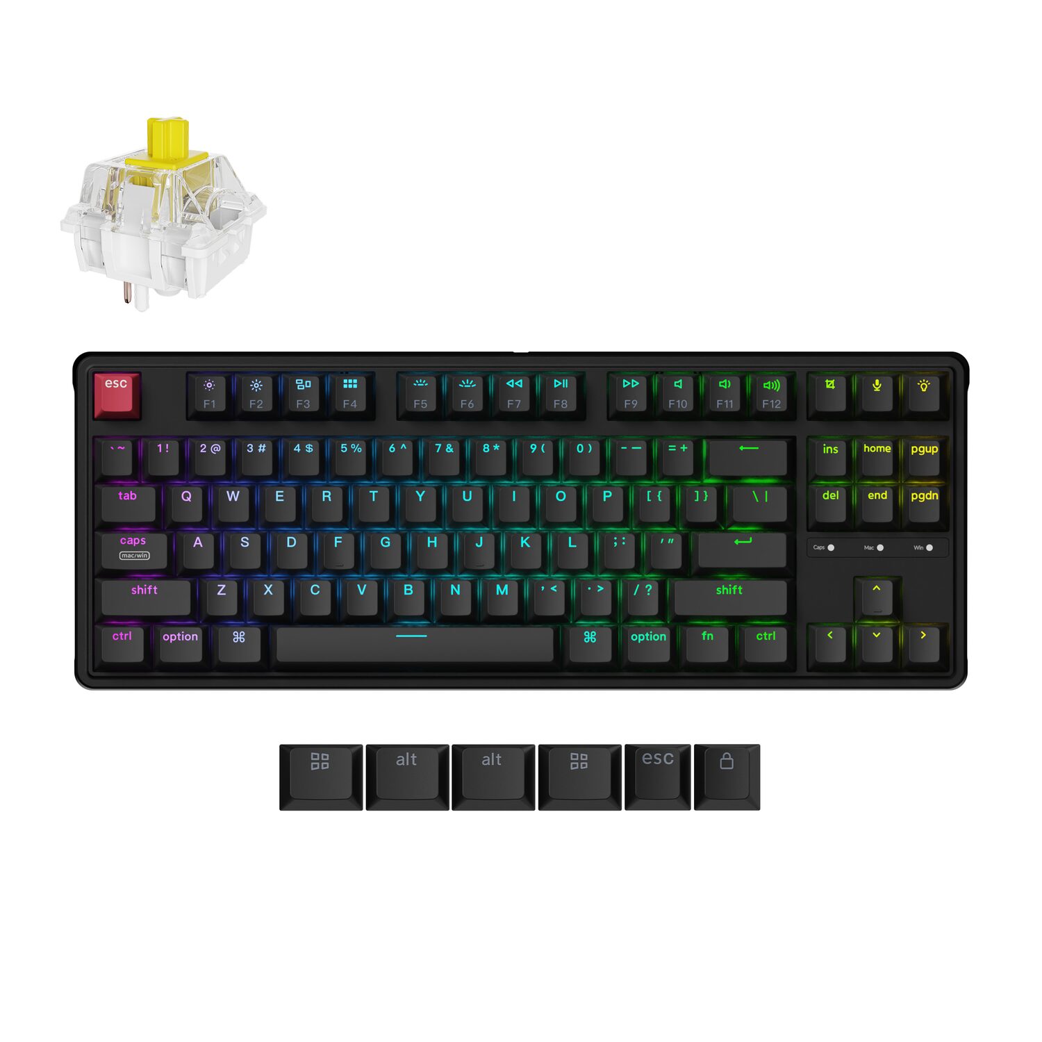 Keychron Keychron C3 Pro 80% 8K Super Banana Switch Hot-swappable RGB Wired Custom Mechanical Keyboard