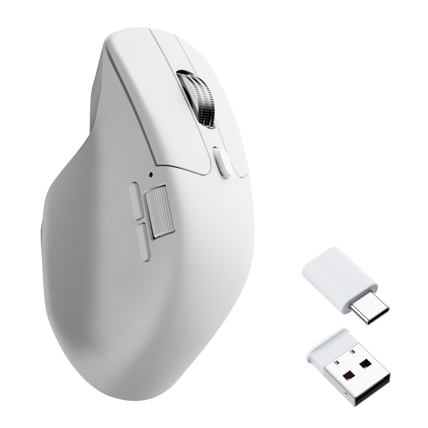 Keychron Keychron M6SB72 1K Wireless Mouse (BT/2.4GHz/Wired) with Huano silent Micro switch and premium wheel - White