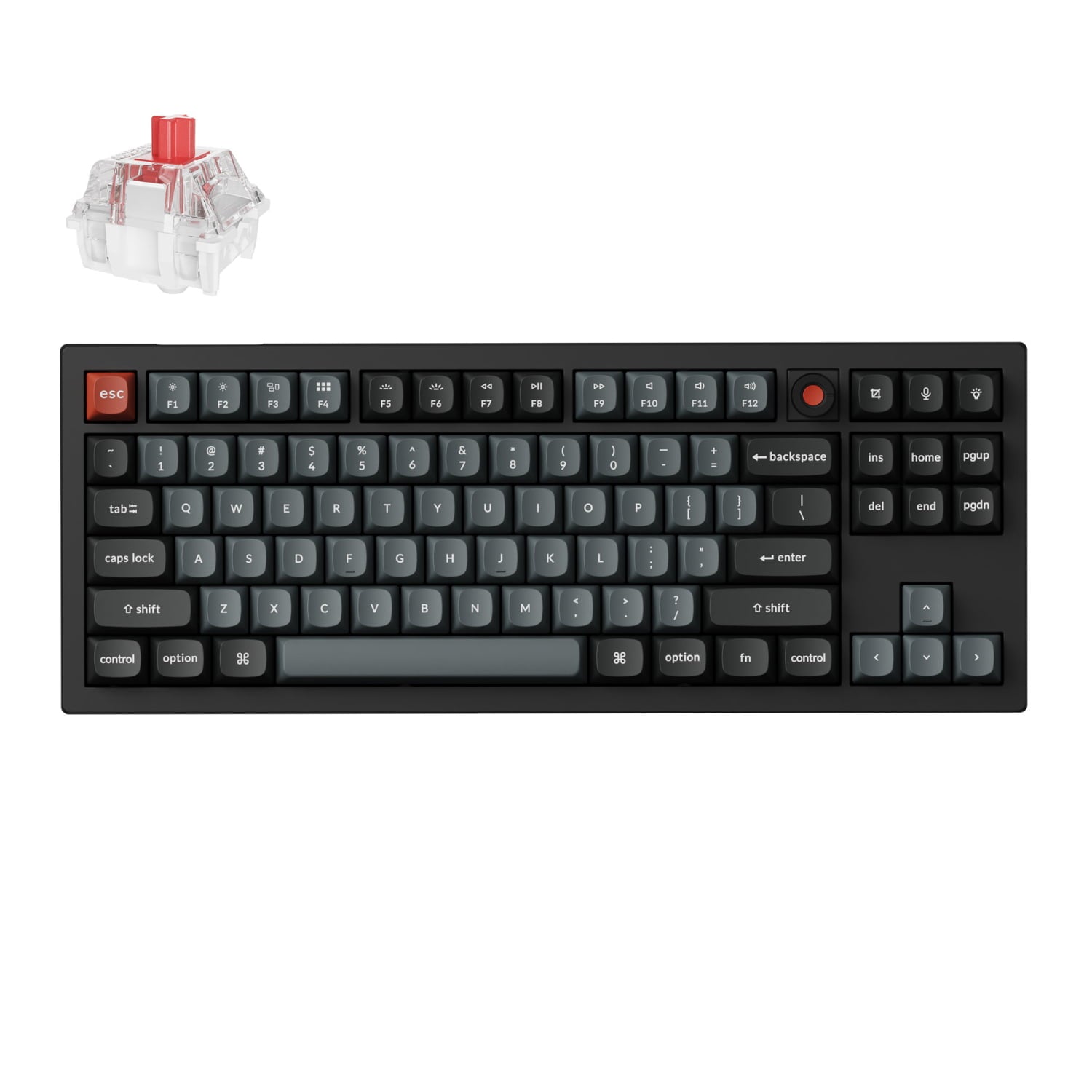 Keychron Keychron V3 Ultra 80% 8K Red Switch Hot-Swap RGB Wireless Keyboard - Black