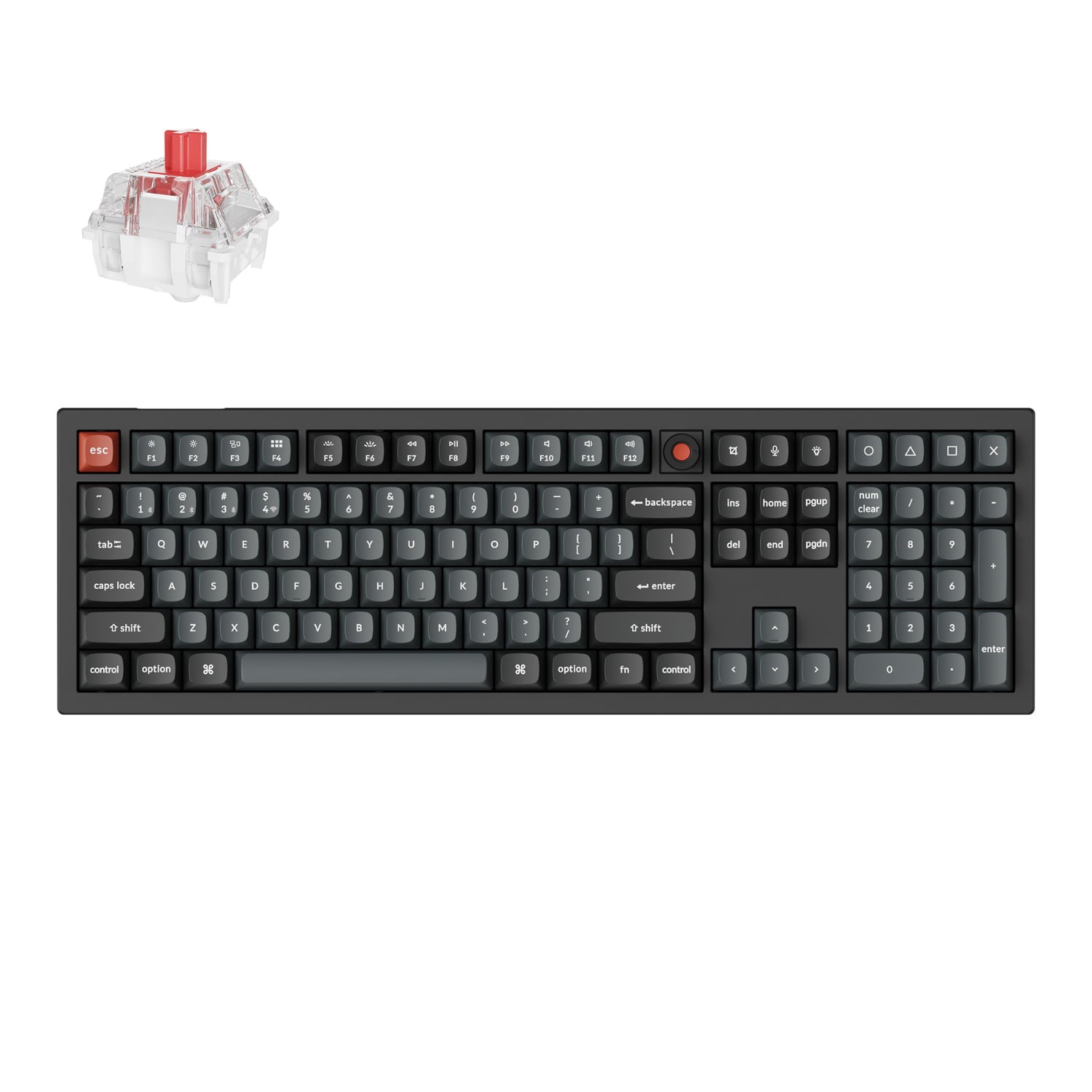 Keychron Keychron V6 Ultra 100% 8K Red Switch Hot-Swappable Gateron Jupiter RGB Wireless Keyboard