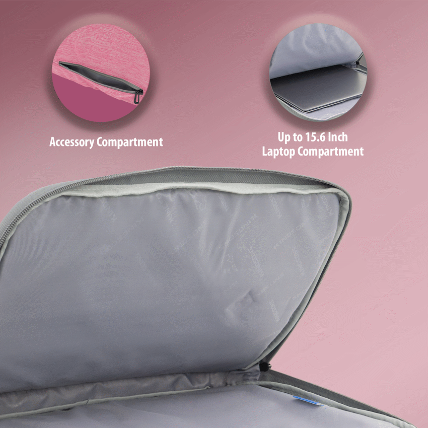 Kingsons Bags Kingsons 15.6" Ladies Bag Trace Series - Pink