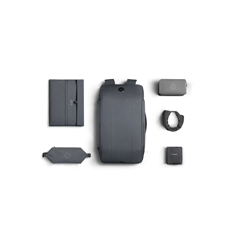 Kingsons Bags Kingsons Kincase Tripper 5 Pc Travel Set Grey