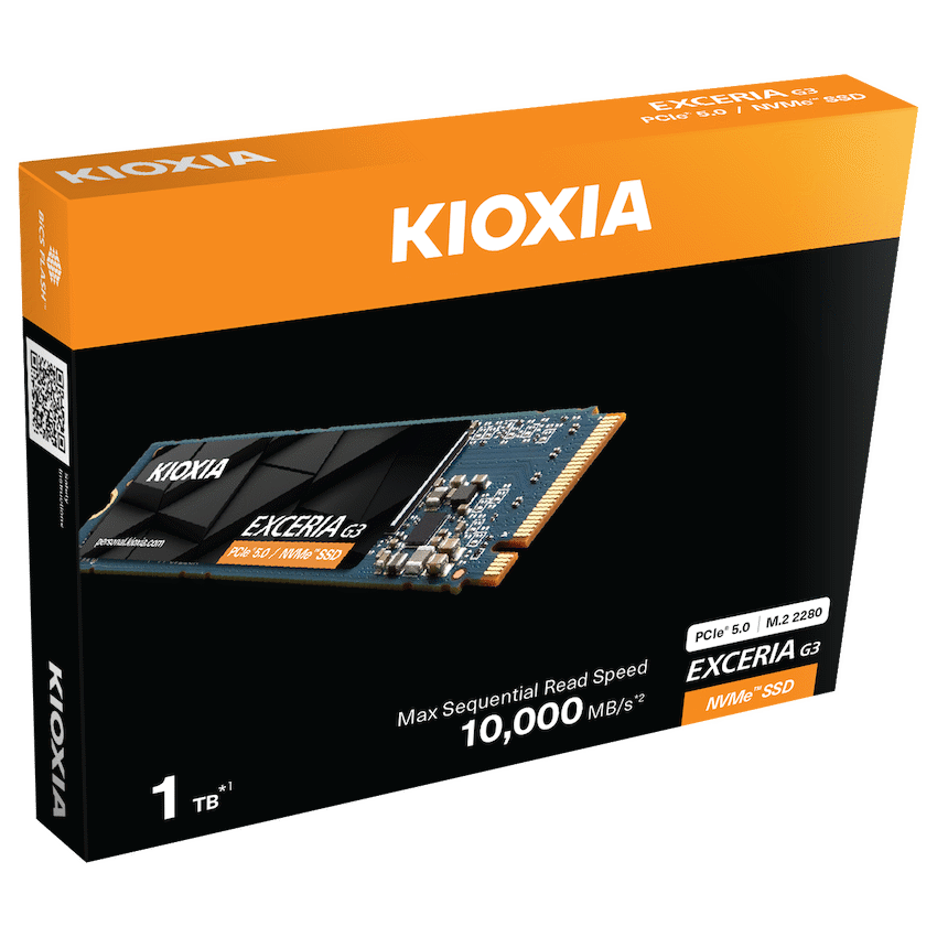 Kioxia Devices KIOXIA EXCERIA G3 NVMe Series/PCIE 5/M.2 2280 1000GB (10,000/8,900) / 1.3M
