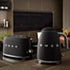 Smeg Matte Black Retro 2 Slice Toaster - TSF01BLMSA