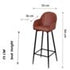 Jost P.U Leather Light Brown Stool - KT-Y211