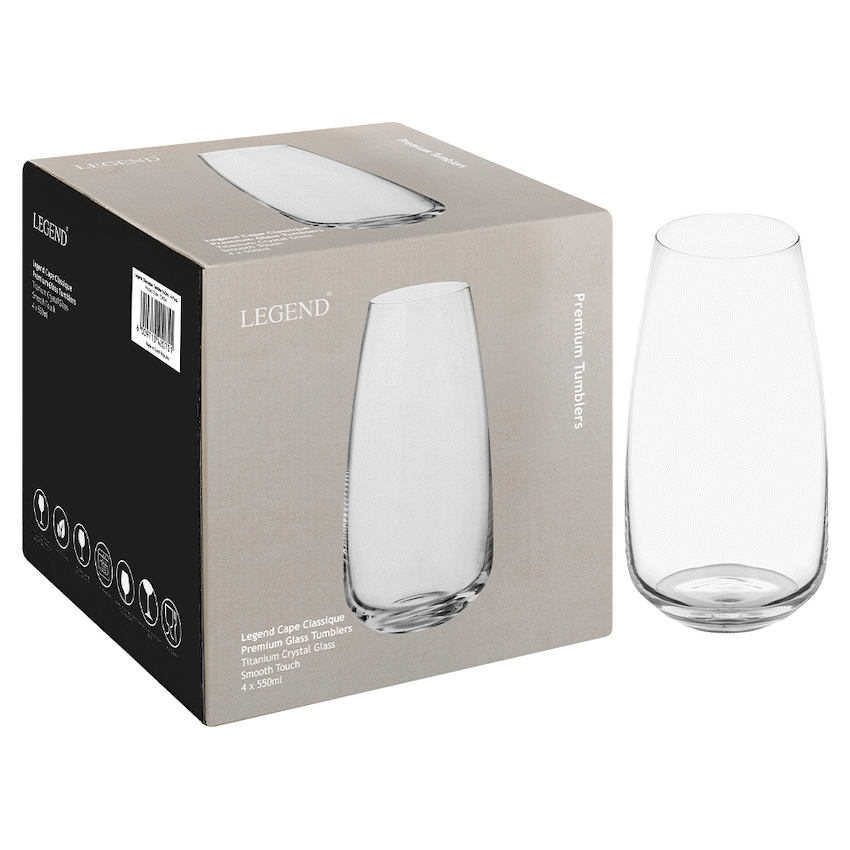 Legend Legend Classique Tumbler 550ml - 4 Pack