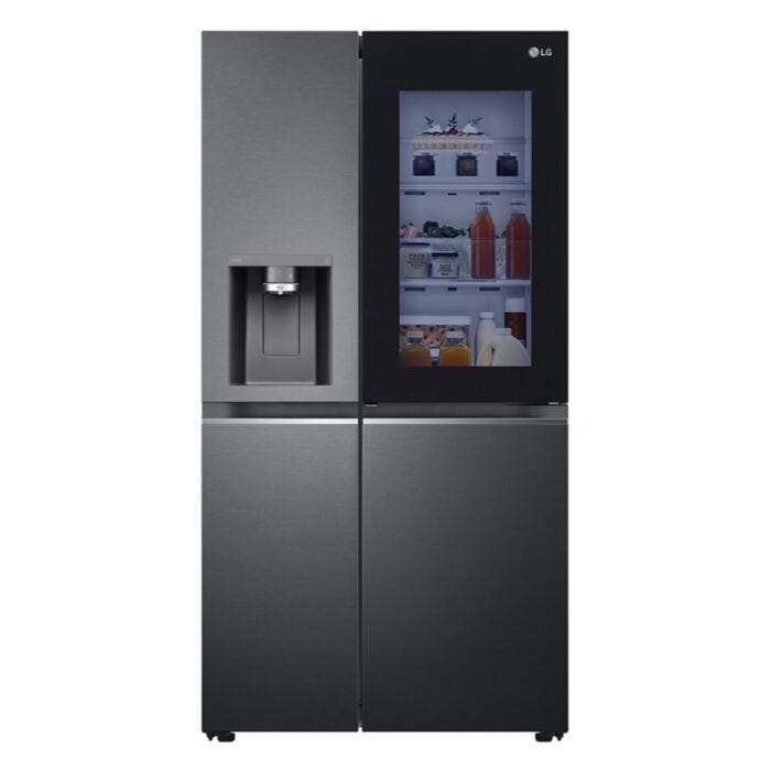 LG LG 611Lt Matte Black (Graphite) InstaView™ ThinQ™ Side by Side Refrigerator - GC-X257CQFS
