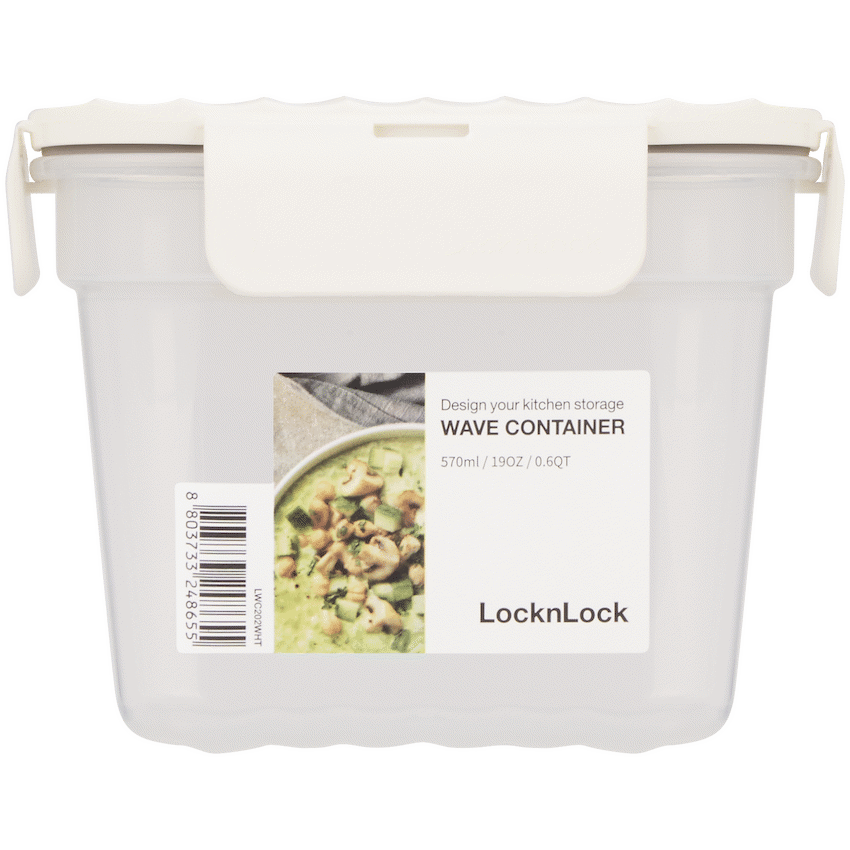 LocknLock LocknLock Wave container 570ml white ( Order in Qty of 8)