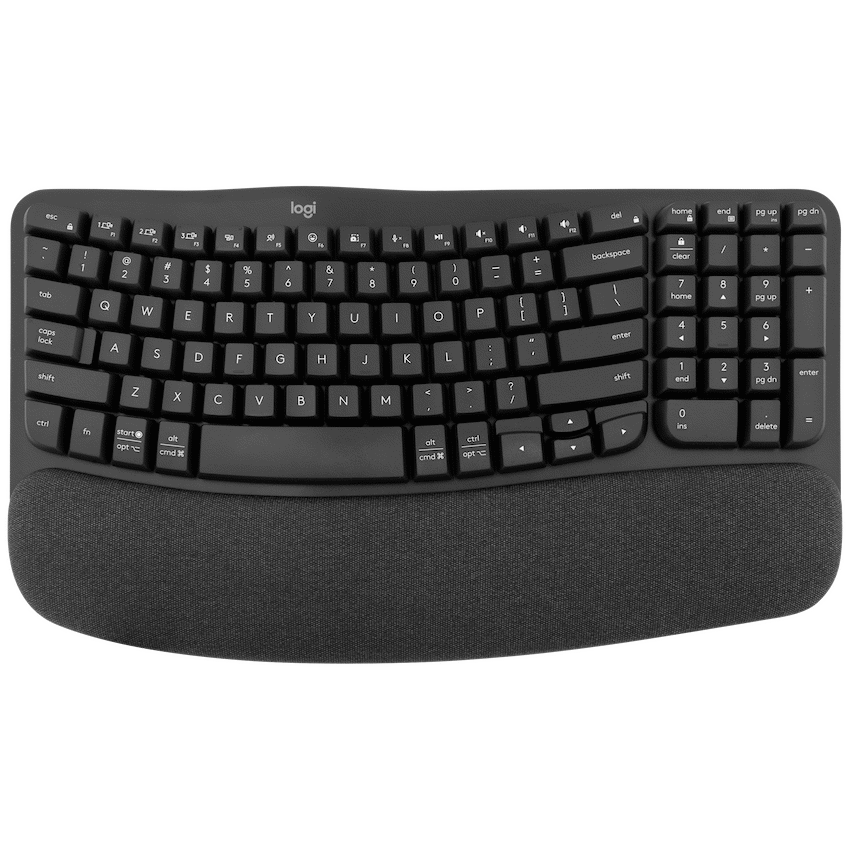 Logitech Computer Peripherals Logitech(R) Wave Keys Wireless Ergonomic Keyboard - Graphite