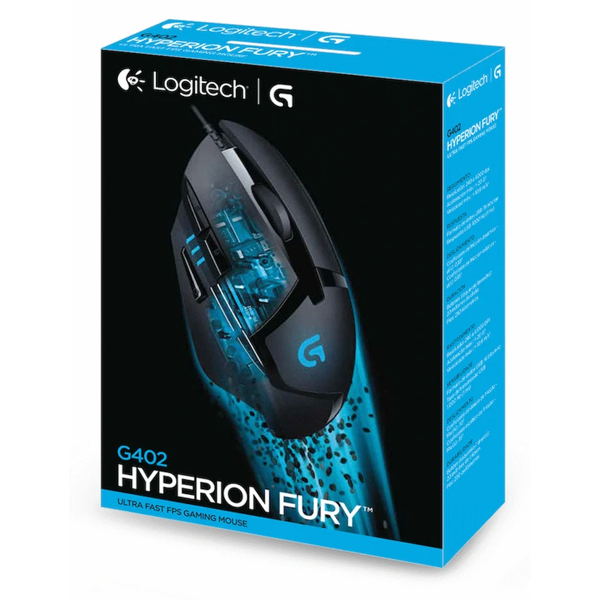 LogitechG Gaming Logitech G402 Hyperion Fury Wired Gaming Mouse - Black